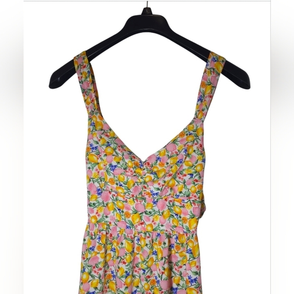 Just Found Lemon Floral Print Multicolor Dress Juniors Medium - Picture 6 of 13